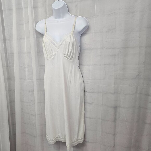 Cream Babydoll Y2K Slip Dress Fairy Whimsigoth Mesh Lounge S - Picture 5 of 9
